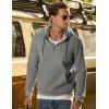 imageJMIERR Mens Casual Cotton Hoodies Drawstring Quarter Zip Pullover Sweatshirts05 Dark Grey