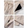 imageJMIERR Mens Casual Drawstring Pants Elastic Waist Lightweight Pant Summer Beach Trouser with PocketsB Apricot
