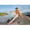 imageJMIERR Mens Casual Drawstring Pants Elastic Waist Lightweight Pant Summer Beach Trouser with PocketsB Apricot