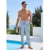 imageJMIERR Mens Casual Drawstring Pants Elastic Waist Lightweight Pant Summer Beach Trouser with PocketsBeau Blue