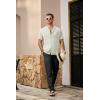 imageJMIERR Mens Casual Drawstring Pants Elastic Waist Lightweight Pant Summer Beach Trouser with PocketsBlack