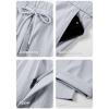 imageJMIERR Mens Casual Drawstring Pants Elastic Waist Lightweight Pant Summer Beach Trouser with PocketsBluish Gray