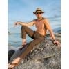 imageJMIERR Mens Casual Drawstring Pants Elastic Waist Lightweight Pant Summer Beach Trouser with PocketsBrown