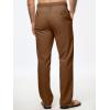 imageJMIERR Mens Casual Drawstring Pants Elastic Waist Lightweight Pant Summer Beach Trouser with PocketsBrown