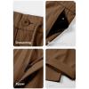 imageJMIERR Mens Casual Drawstring Pants Elastic Waist Lightweight Pant Summer Beach Trouser with PocketsBrown