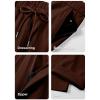 imageJMIERR Mens Casual Drawstring Pants Elastic Waist Lightweight Pant Summer Beach Trouser with PocketsCoffee