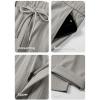 imageJMIERR Mens Casual Drawstring Pants Elastic Waist Lightweight Pant Summer Beach Trouser with PocketsGray