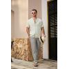 imageJMIERR Mens Casual Drawstring Pants Elastic Waist Lightweight Pant Summer Beach Trouser with PocketsGray