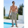 imageJMIERR Mens Casual Drawstring Pants Elastic Waist Lightweight Pant Summer Beach Trouser with PocketsGray