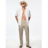 imageJMIERR Mens Casual Drawstring Pants Elastic Waist Lightweight Pant Summer Beach Trouser with PocketsGray