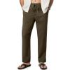 imageJMIERR Mens Casual Drawstring Pants Elastic Waist Lightweight Pant Summer Beach Trouser with PocketsGreyish Green