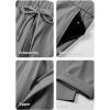 imageJMIERR Mens Casual Drawstring Pants Elastic Waist Lightweight Pant Summer Beach Trouser with PocketsLight Grey