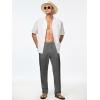 imageJMIERR Mens Casual Drawstring Pants Elastic Waist Lightweight Pant Summer Beach Trouser with PocketsLight Grey
