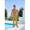 imageJMIERR Mens Casual Drawstring Pants Elastic Waist Lightweight Pant Summer Beach Trouser with PocketsLight Yellow
