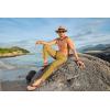 imageJMIERR Mens Casual Drawstring Pants Elastic Waist Lightweight Pant Summer Beach Trouser with PocketsLight Yellow