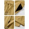 imageJMIERR Mens Casual Drawstring Pants Elastic Waist Lightweight Pant Summer Beach Trouser with PocketsLight Yellow