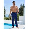 imageJMIERR Mens Casual Drawstring Pants Elastic Waist Lightweight Pant Summer Beach Trouser with PocketsNavy Blue