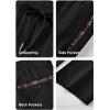 imageJMIERR Mens Casual Pants Cotton Twill Drawstring Elastic Waist Chino Pants with PocketsA Black