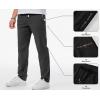 imageJMIERR Mens Casual Pants Cotton Twill Drawstring Elastic Waist Chino Pants with PocketsA Black