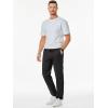 imageJMIERR Mens Casual Pants Cotton Twill Drawstring Elastic Waist Chino Pants with PocketsA Black