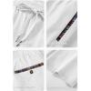 imageJMIERR Mens Casual Pants Cotton Twill Drawstring Elastic Waist Chino Pants with PocketsA White