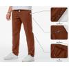 imageJMIERR Mens Casual Pants Cotton Twill Drawstring Elastic Waist Chino Pants with PocketsBrick Red