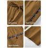 imageJMIERR Mens Casual Pants Cotton Twill Drawstring Elastic Waist Chino Pants with PocketsCamel