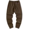 imageJMIERR Mens Casual Pants Cotton Twill Drawstring Elastic Waist Chino Pants with PocketsDark Brown
