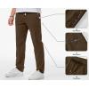 imageJMIERR Mens Casual Pants Cotton Twill Drawstring Elastic Waist Chino Pants with PocketsDark Brown