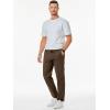 imageJMIERR Mens Casual Pants Cotton Twill Drawstring Elastic Waist Chino Pants with PocketsDark Brown