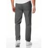 imageJMIERR Mens Casual Pants Cotton Twill Drawstring Elastic Waist Chino Pants with PocketsDark Grey