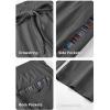 imageJMIERR Mens Casual Pants Cotton Twill Drawstring Elastic Waist Chino Pants with PocketsDark Grey