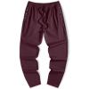 imageJMIERR Mens Casual Pants Cotton Twill Drawstring Elastic Waist Chino Pants with PocketsDeep Red