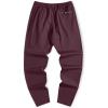 imageJMIERR Mens Casual Pants Cotton Twill Drawstring Elastic Waist Chino Pants with PocketsDeep Red