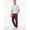 imageJMIERR Mens Casual Pants Cotton Twill Drawstring Elastic Waist Chino Pants with PocketsDeep Red