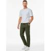 imageJMIERR Mens Casual Pants Cotton Twill Drawstring Elastic Waist Chino Pants with PocketsJungle Green