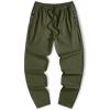imageJMIERR Mens Casual Pants Cotton Twill Drawstring Elastic Waist Chino Pants with PocketsJungle Green