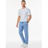 imageJMIERR Mens Casual Pants Cotton Twill Drawstring Elastic Waist Chino Pants with PocketsLight Blue