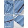 imageJMIERR Mens Casual Pants Cotton Twill Drawstring Elastic Waist Chino Pants with PocketsLight Blue