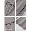 imageJMIERR Mens Casual Pants Cotton Twill Drawstring Elastic Waist Chino Pants with PocketsLight Grey