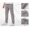 imageJMIERR Mens Casual Pants Cotton Twill Drawstring Elastic Waist Chino Pants with PocketsLight Grey