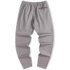 imageJMIERR Mens Casual Pants Cotton Twill Drawstring Elastic Waist Chino Pants with PocketsLight Grey