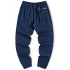 imageJMIERR Mens Casual Pants Cotton Twill Drawstring Elastic Waist Chino Pants with PocketsNavy Blue
