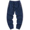 imageJMIERR Mens Casual Pants Cotton Twill Drawstring Elastic Waist Chino Pants with PocketsNavy Blue