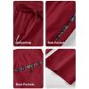 imageJMIERR Mens Casual Pants Cotton Twill Drawstring Elastic Waist Chino Pants with PocketsRed Dahlia