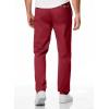imageJMIERR Mens Casual Pants Cotton Twill Drawstring Elastic Waist Chino Pants with PocketsRed Dahlia