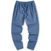 imageJMIERR Mens Casual Pants Cotton Twill Drawstring Elastic Waist Chino Pants with PocketsSky Blue