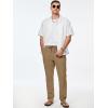 imageJMIERR Mens Cotton Pants Casual Elastic Waist Drawstring Lightweight Summer Beach Trousers with PocketsBrown