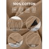 imageJMIERR Mens Cotton Pants Casual Elastic Waist Drawstring Lightweight Summer Beach Trousers with PocketsBrown