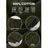 imageJMIERR Mens Cotton Pants Casual Elastic Waist Drawstring Lightweight Summer Beach Trousers with PocketsDark Green